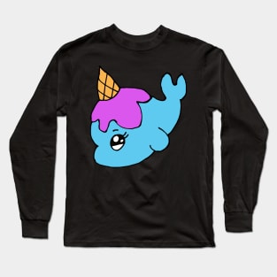 Whale Unicorn Hand Drawn Long Sleeve T-Shirt